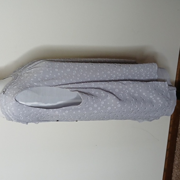 Roz& Ali lavender polka dot pleated blouse size 2X - Picture 5 of 16